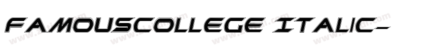 FamousCollege Italic字体转换